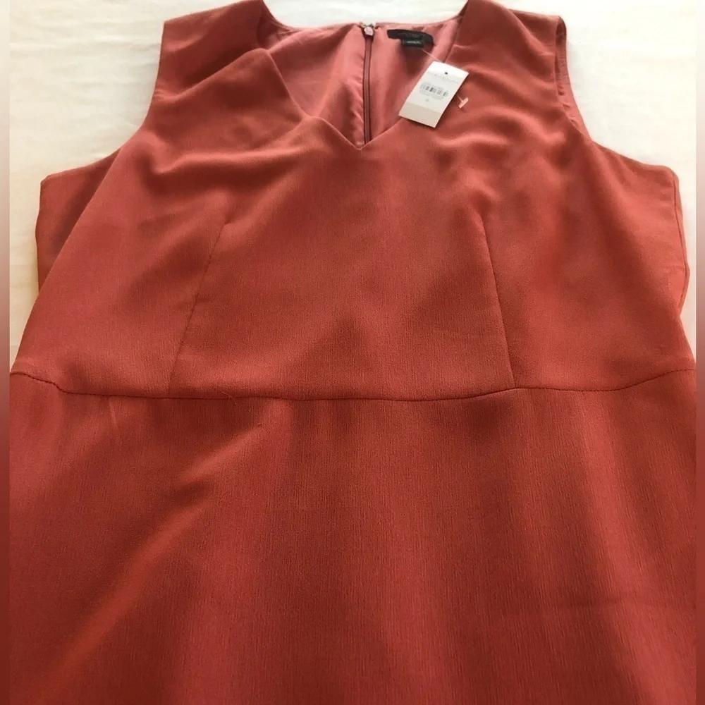 Ann Taylor Size 6 Sleeveless Bottom Ruffled Midi Dress - Picture 7 of 10